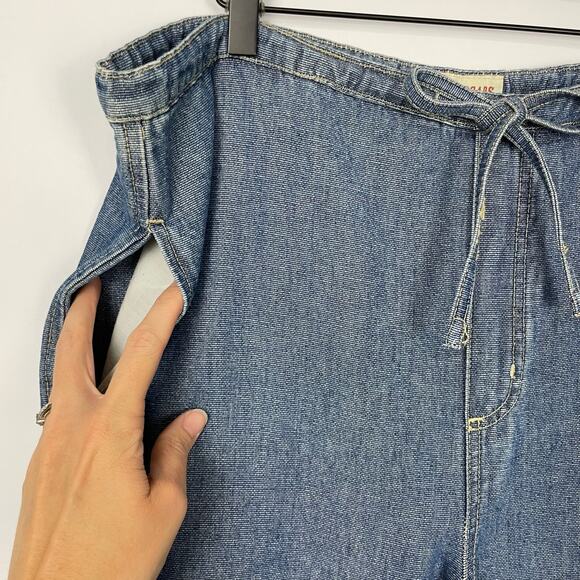 Crossroads | NWT Vintage Sears Chambray Lagenlook Wide Leg Pull On Pants - Picture 4 of 8